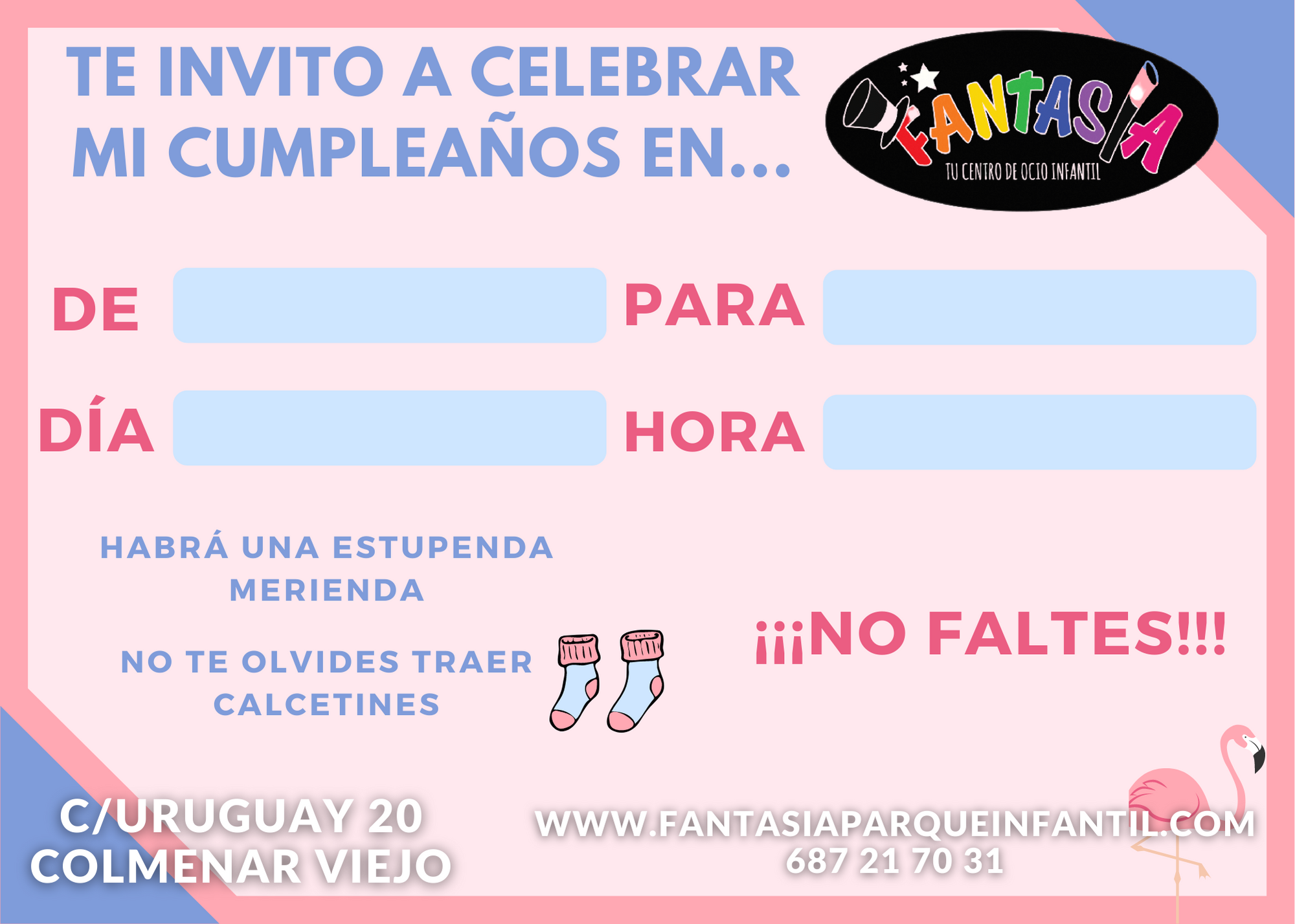 Invitación 5 Cumpleaños Fantasía