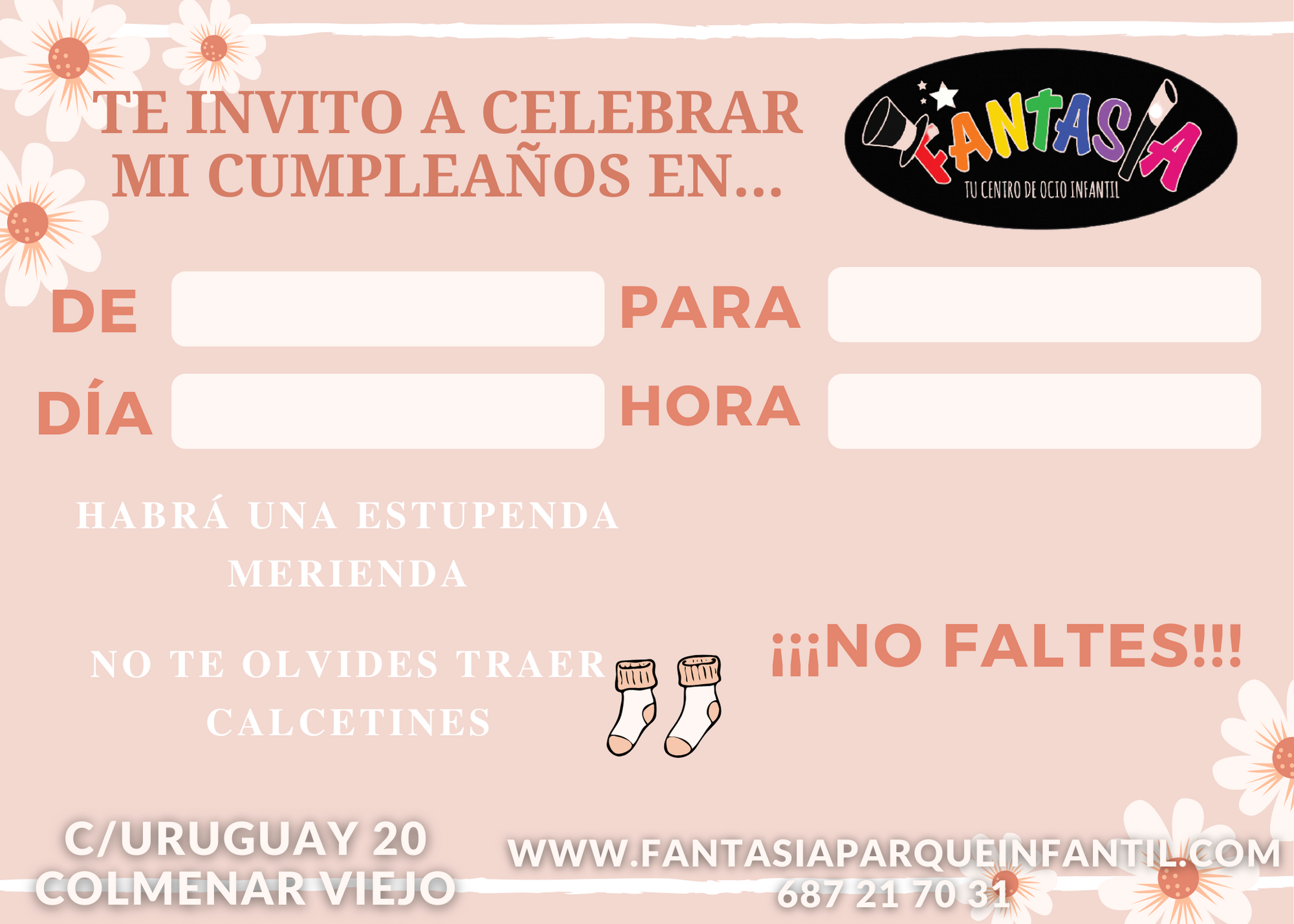 Invitación 6 Cumpleaños Fantasía